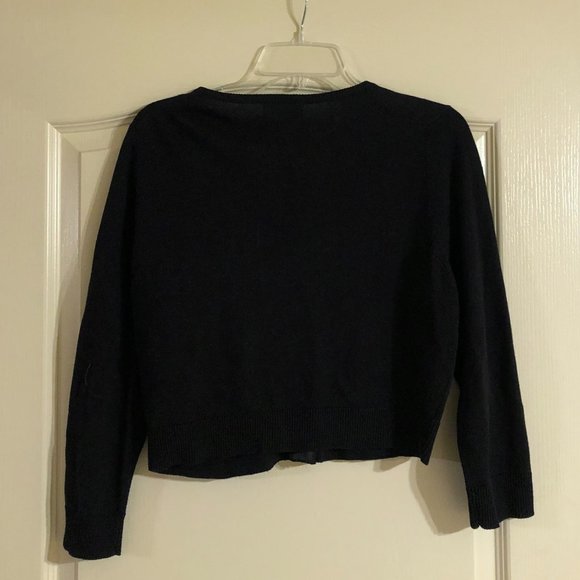 Black Calvin Klein Cardigan with Gold Buttons - Picture 2 of 7